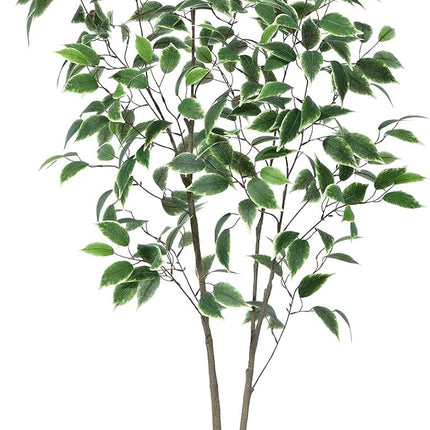 Artificial Ficus Tree, 5FT Fake Silk Ficus Plant with Planter, Indoor Faux Ficus Trees Covered Lifelike Green Moss Floor Plants for Home Office Living Room Decor and Housewarming s