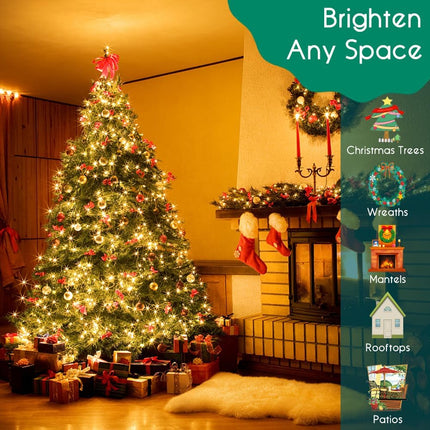 Battery Operated Christmas Lights - 50 LED Mini Lights Battery Operated String Lights Indoor Outdoor String Lights with Timer 8 Modes Fairy Lights for Christmas Tree Wreath Party, Warm White