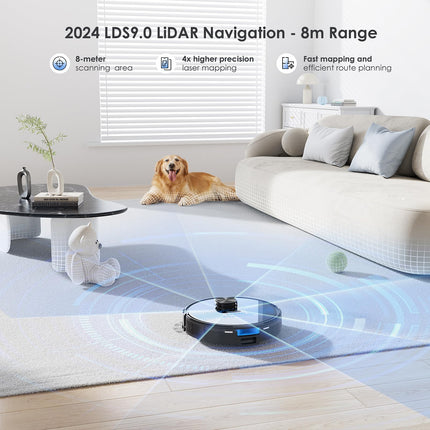 Lubluelu Robot Vacuum Self Emptying,Hands Up To 60 Days,4000Pa Robot Vacuum And Mop Combo,Lidar Navigation,Wifiappalexa,Selfcharging,3 In 1 Robotic Vacuum For Pet Hair Hard,Floor,Carpet
