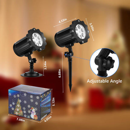 Christmas Projector Lights Outdoor, Waterproof & Adjustable LED Christmas Snowflake Projector Lights Indoor for Halloween, Christmas, Home Birthday Party and Garden Decoration