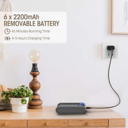 Cordless Vacuum Cleaner For Home, 33Kpa400W Stick Vacuum Cordless Rechargeable Detachable Battery With 45 Mins Runtime, 6In1 Cordless Stick Vacuum Cleaner For Pet Hair Carpet Hardwood Floor