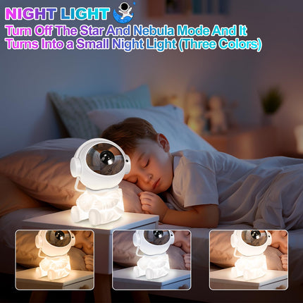 Astronaut Galaxy Projector, Star Projector Galaxy Night Light, Starry Nebula Ceiling LED Lamp with Moon Lamp and Timer, Kids Room Decor Aesthetic, for Christmas, Birthdays, Valentine's Day