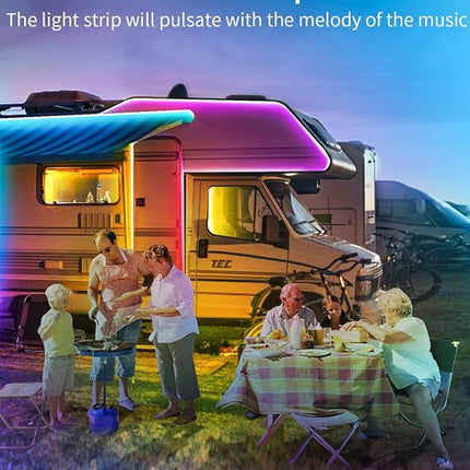 200FT 1200 Lights Outdoor LED Strip Lights Waterproof, 24v RGB Outdoor Lights Bluetooth App Remote Music Sync, Rope Lights, Christmas Lights Decor