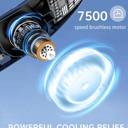 Frsara Rechargeable Neck Fan, Personal Fan With Led Display, 3 Speeds With 4000Mah Battery Powered, Supports Usb TypeC, Portable