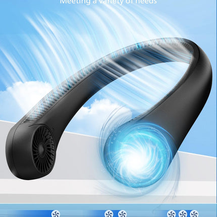 Neck Fan, Neck Fans For Men 4000Mah Personal Bladeless Fan Portable Rechargeable, 3 Speeds, 360° Surrounding Airflow, Faster Cool
