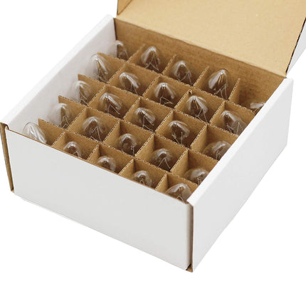 Creative Hobbies® Box of 25 Clear Blinker Light Bulbs, C7 Candelabra Base,Random Blinking - Great for Night Lights and Christmas Strings 7 Watt Candelabra Base