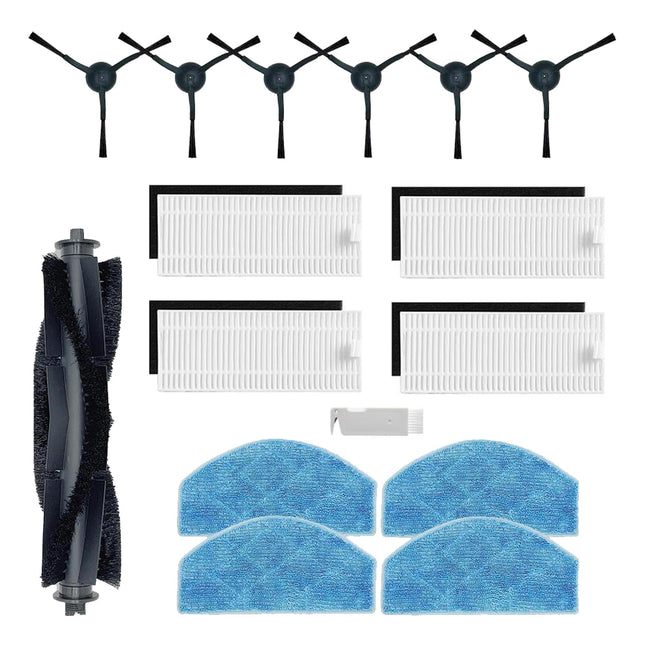 Filter Brush Mop Pads Accessories Kit Compatible With Tikom G8000 G8000 Pro Honiture G20 Robot Vacuum Cleaner Parts 16 Pack