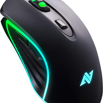 AM6 AM8 Gaming Mouse 4Dpi Levels (800, 1600, 2400, 3200) I Programmable Buttons I Wired Ergonomic USB Mouse (AM8)
