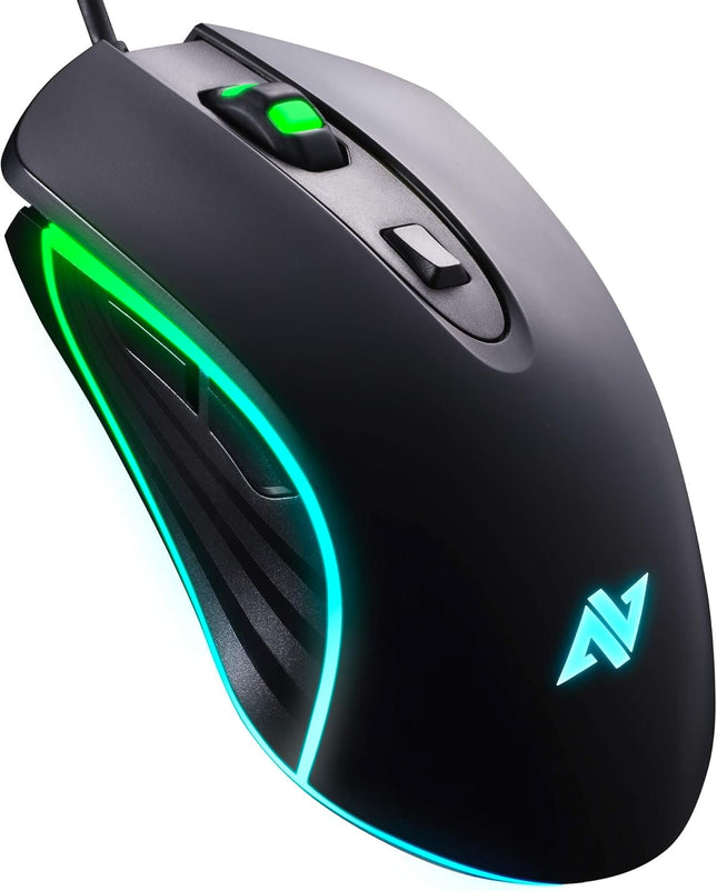 AM6 AM8 Gaming Mouse 4Dpi Levels (800, 1600, 2400, 3200) I Programmable Buttons I Wired Ergonomic USB Mouse (AM8)