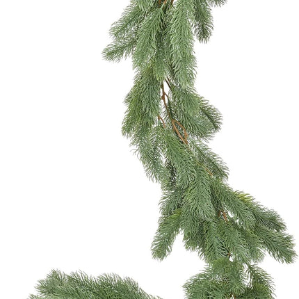 6Ft Christmas Pine Garland, Christmas Greenery Garland Realistic Spruce Garland Artificial Pine Leaves for Holiday Mantel Fireplace Table Centerpiece Decor