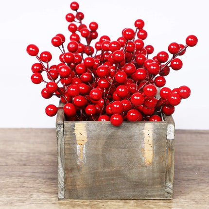 DR.DUDU 24 Pack Christmas Red Berries Stems for Christmas Tree Decoration, Artificial Christmas Red Berry for DIY Crafts Wreath Garland Christmas Ornaments Decor
