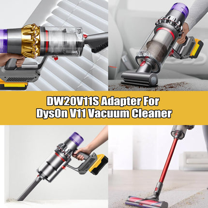 Uniqus For Dewalt To V11 Battery Adapter For Dewalt 20V Liion Battery Converted To Dyson V11 Sv15 Battery 25.2V, Work With V11 Absolute Extra, Torque Drive, Fluffy Extra Cordless Vacuum Cleaner