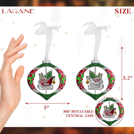 Laraine Christmas Tree Ornaments – Decorative Rotating Hanging Pendant of Car Charm Holiday Rotatable Keepsake Home Decor (Sleigh ())