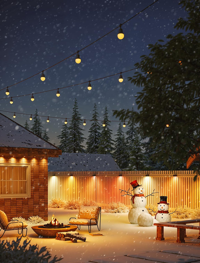 Govee Outdoor Deck Lights, RGBIC Outdoor Lights with 4000K White Light, IP65 Smart Fence Lights with App Control, Voice Control, LED Patio Lights for Christmas Decoration, Wired 6 Packs (32.8ft)