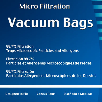 Envirocare Micro Filtration Vacuum Cleaner Dust Bags Made To Fit Electrolux Upright Style U And Proteam Prolux, Procare & Proforce Uprights 12 Pack