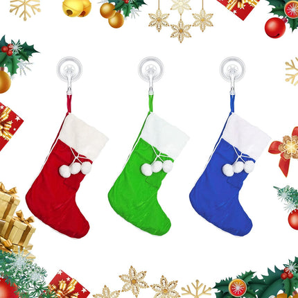 Yookeer Christmas Wreath Suction Cup Hooks Wreath Hanger Suction Cup Heavy Duty Reusable Suction Cups Large Clear Suction Wreath Hanger for Glass Door Window Hanger(12 Pcs)