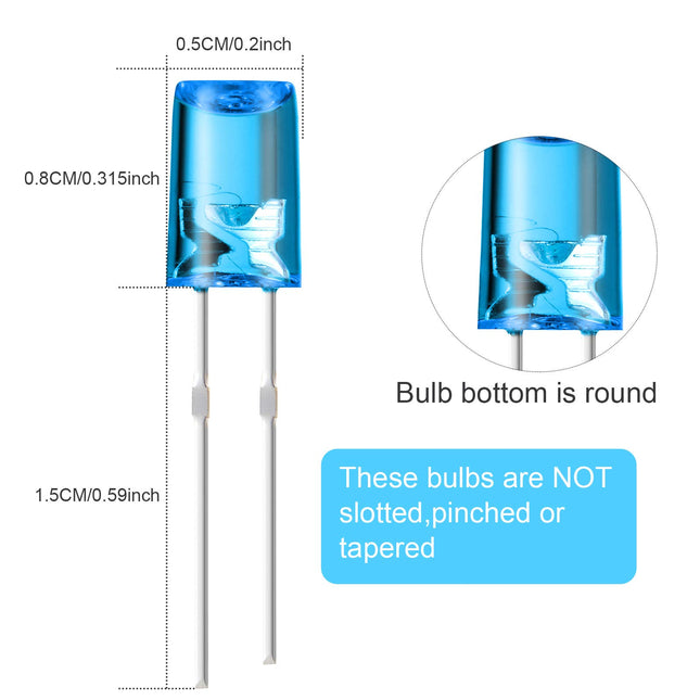 180 Pcs LED 5mm Christmas String Lights Replacement Bulbs Energy Efficient LED Halloween Wire Light Set Connectable Home Decor Light Bulb for Festival Patio Garden Wedding Holiday (Multicolor)