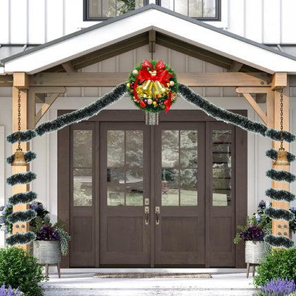 KIMOBER 32.8 Ft Christmas Tinsel Garland,Blackish Green Frost Tip Metallic Garland for Christmas Tree Xmas Party Decorations