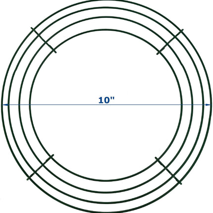 10 Inch Christmas Wire Wreath Frame Metal Wreath Form Front Door Wreath Ring for Year Decors Crafts DIY，10 Pack