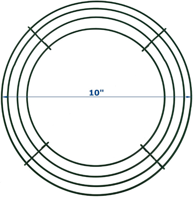 10 Inch Christmas Wire Wreath Frame Metal Wreath Form Front Door Wreath Ring for Year Decors Crafts DIY，10 Pack
