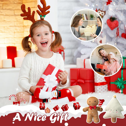 Cute Gingerbread House Pillows Plush Stuffed Christmas Pillows for Couch Bed Living Room Bedding Room,Chic Ginger House Decoration Pillows for Christmas Party Decor, House,12.5"