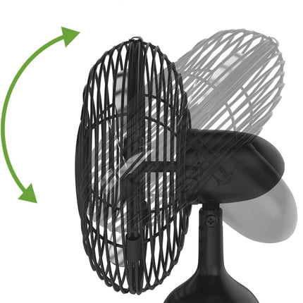 Holmes 4 Mini Heritage Desk Fan, UsbPowered, Single Speed, 4 Blades, Adjustable 100° Head Tilt, Metal Construction, Ideal