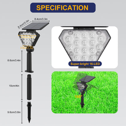 T-SUN Blue Spot Lights Outdoor, 6 Pack Blue Solar Spot Lights Blue Solar Lights IP65 Waterproof Landscape Lights Auto On/Off for Garden Yard Lawn Pathway