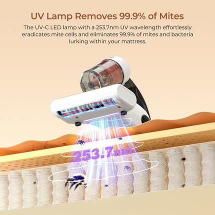 Mattress Vacuum Cleaner : Uv Bed Vacuum Cleaner 500W 13Kpa Strong Suction, High Heating Tech, Deep Cleaning Bed Vacuum For Sofabedfabric Surfacecorded,120V