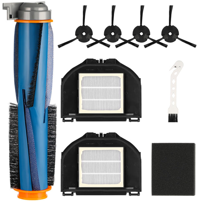 9 Pcs Vacuum Parts Accessories Kit Compatible With Shark Rv2310Ae Matrix Robot Vacuum Cleaner, 1 Main Brush, 2 Hepa Filters, 4 Side Brushes, 1 Sponge Filter, 1 Cleaning Brush