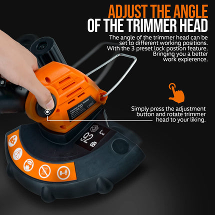 SuperHandy 2 in 1 Lawn Mower Edger Tool String Grass Trimmer Brush Cutter Weed Whacker Cordless Electric 20V Garden Landscaping