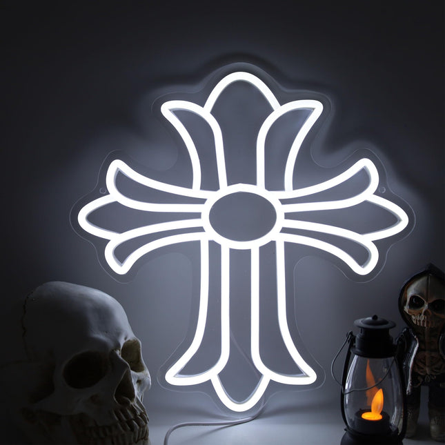 Gothic Cross Neon Sign Led Crucifix Sign Christian Room Decor Sign Gothic Hanging Neon Light For Bedroom Living Room Dorm Office Home Decor Birthday Christmas s