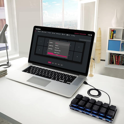 12 Key Mechanical Gaming Keyboard One Handed Keypad USB-C Wired OSU Keypad Programmable and Hot Swappable Keyboard.