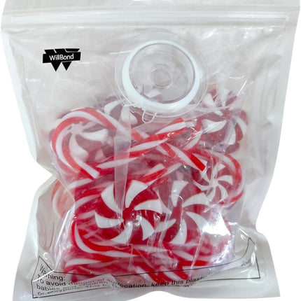 WILLBOND 48 Pcs Christmas Candy Canes Ornament Candy Swirl Garland Plastic Candy Tree Decoration Fake Candy Hanging Ornament with Crystal Wire for Xmas Party Christmas Home Decor (Red and White)