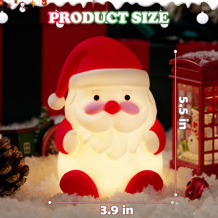 Rechargeable LED Christmas Night Light - 3 Level Dimmable Touch Lamp for Nursery and Kids Room Decor - Perfect Sleep Aid and
