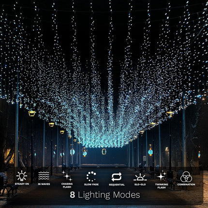 163ft 600 LED Cool White Christmas String Lights - Twinkle Lights for Indoor and Outdoor Tree Decorations, Bedroom and Living Room Ambiance Lighting, Holiday Party Decor