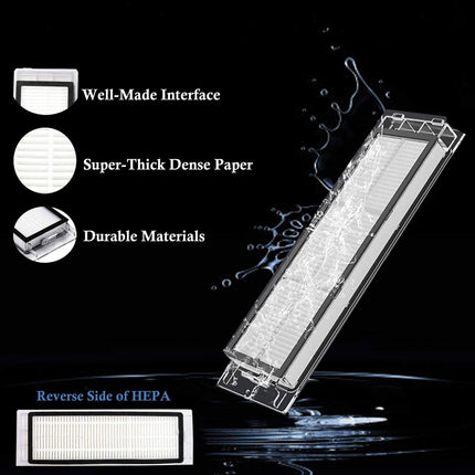 Accessories Kit Compatible With Roborock S4 S5 S6 E4 E20 E25 E35 S50 Xiaomi Mi Mijia Robotic Vacuum, 22 Pack Parts, 2 Main Brush, 6 Side Brush, 4 Filters, 4 Mop Cloth & 6 Water Tank Filter