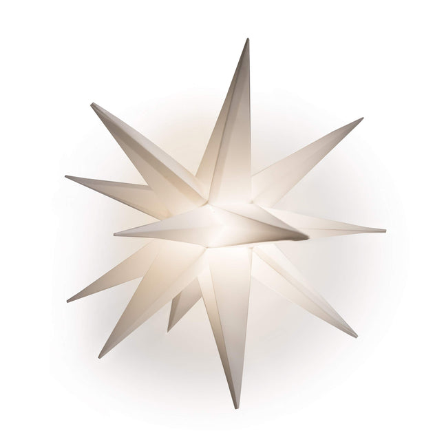 Elf Logic Large 12” Easy Assembly Warm White LED Moravian Star - Hanging Outdoor Christmas Light - Use as Holiday Decoration, Porch Light, 3D Fixture, Advent Star, Wedding & Ballroom Venue Decor