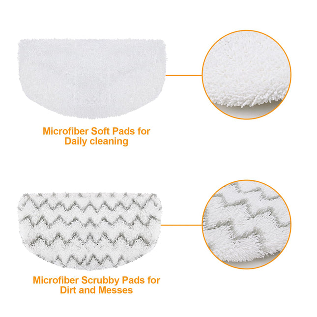 4 Pack Steam Mop Pads Compatible With Bissell Powerfresh Steam Mop 1940 1806 1544 2075 2685A 2181 2814 Series, Model 1940A 1940W 19405 2075A 2685A 5938, Microfiber Washable, Reusable
