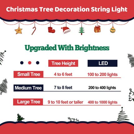 WISD Christmas Outdoor String Lights 75ft 200 LED Waterproof with Memory Modes, Twinkle Plug in Fairy Lights for Indoor Xmas Tree Backyard Wedding Party Garden Balcony Porch Decor, Warm White