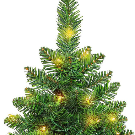 Small Christmas Tree with Lights - 2FT Pre Lit Artificial Mini Christmas Tree, Includes 50 Led Warm Lights, 73 PVC Branch Tips Thick and Full, Seasonal Indoor Home Tabletop Decor