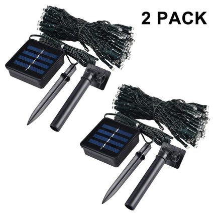 2 Pack 200 LED Solar String Lights, 85.2ft 8 Modes Waterproof Solar Christmas Lights Outdoor for Xmas, Garden, Tree, Yard, Wedding, Party (Multicolor)