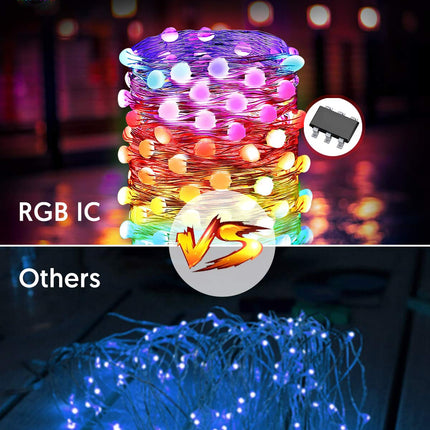Avatar Controls 32.8ft Smart Christmas Lights Works w/Alexa Google, Color Changing LED Lights with Remote, Music Sync Fairy Lights with 20 Flash Modes, Plug in USB String Lights with Timer