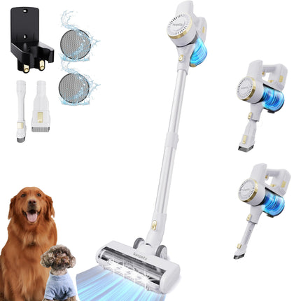 Cordless Vacuum Cleaner, 25Kpa Utral Powerful Suction, Up To 40 Min, 6 In 1 Lightweight Stick Vacuum Cleaner Optimal Cleaning For Home Car Hardwood Tile Low Pile Carpets
