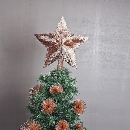Luxury Christmas Tree Star Topper Handmade Xmas Tree Decorations Unique Christmas Topper Decoration Ornament for Christmas Party (Rose)