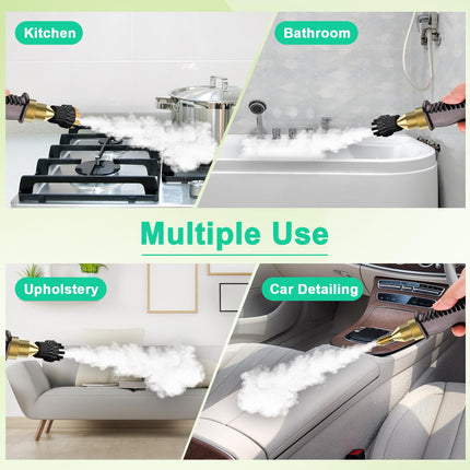 Steam Cleaner, 1200Ml High Pressure Steamer For Cleaning Handheld Steam Cleaner For Home,Hightemperature Steamer Cleaner For Car,Upholstery,Kitchen, Bathroom, Carpet，Grout And Tilemint