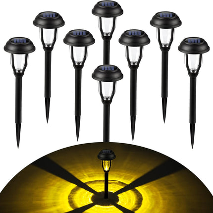 Solpex 8 Pack Solar Pathway Lights, Solar Path Lights Waterproof, Solar Garden Lights Outdoor For Garden, Yard, Pathway, Landscap