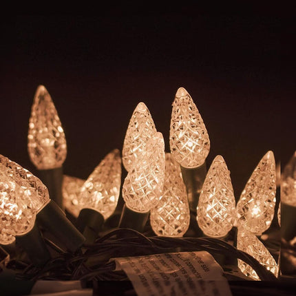 Twinkle Star C6 Christmas String Lights, 100 LED 33ft Fairy Lights with 29V Safe Adaptor, Indoor Outdoor 8 Lighting Modes with Memory Function for Patio Xmas Tree Wedding Party