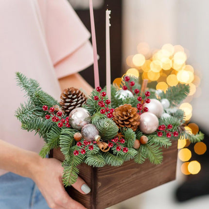 CIEOVO 54 Pieces Christmas Picks, 36 Artificial Pine Needles Branches Garland and 18 Christmas Picks Artificial Red Berry Stems Fake Holly Berries for Christmas Tree 0rnaments DIY Wreath Vase Holiday