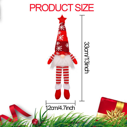 3PCS Christmas Gnomes Plush with Lights, 13 Inch Lighted Christmas Gnomes Decorations, Christmas Gnome Santa, Gnome Plush Doll Ornaments with Legs for Xmas Tree Home Fireplace Table Decorations