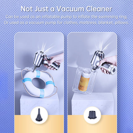 Handheld Car Vacuum Cleaner, 19000Pa Handheld Cordless Cleaner Mini Air Duster & Hand Pump 3 In 1 Portable Vacuum Cleaner Rechargeable For Car Home Office Pet Hair Dust Gravel Cleaning